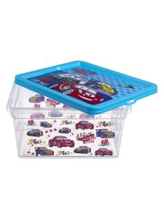   Кутия за съхранение с капак Рали, Car race, Пластмасова, 19x16.5x9.5cm