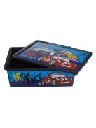 Кутия за съхранение с капак Рали, Car race, Пластмасова, 52.5x37x17.5 см 