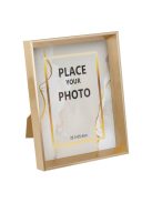 Декоративна рамка за снимки, Златист широк профил, 20x25см