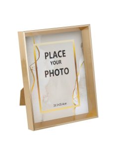   Декоративна рамка за снимки, Златист широк профил, 20x25см