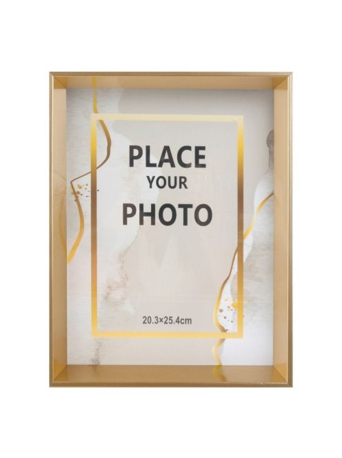 Декоративна рамка за снимки, Златист широк профил, 20x25см