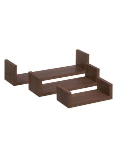   Комплект рафтове, Универсална етажерка за стена, 3 броя, MDF, До 3 кг.