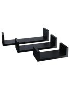 Комплект рафтове, Универсална етажерка за стена, 3 броя, MDF, До 3 кг.
