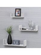 Комплект рафтове, Универсална етажерка за стена, 3 броя, MDF, До 3 кг.