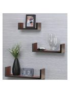 Комплект рафтове, Универсална етажерка за стена, 3 броя, MDF, До 3 кг.