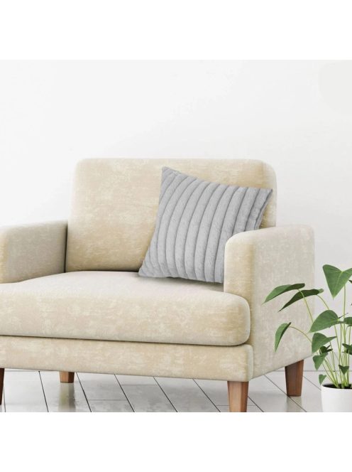 Декоративна калъфка за възглавница, 45x45см, Мека материя, Сива