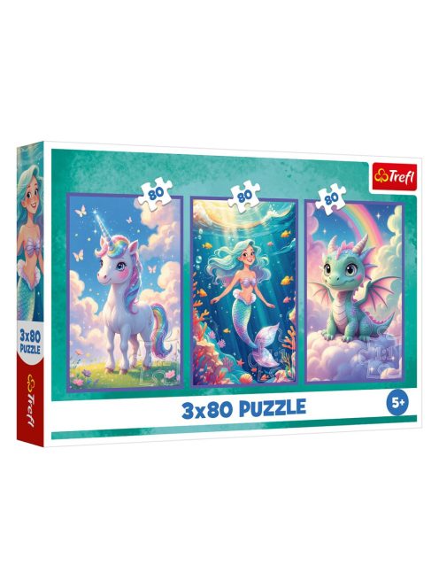 Пъзел (240ч.) „Фантастични създания“ 3в1 Trefl, 28.5x4x19cm