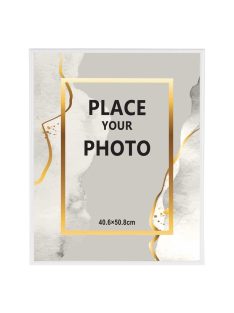   Декоративна рамка за снимка, Бяла, 40.6x50.8см