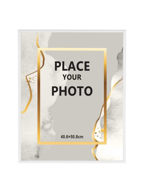 Декоративна рамка за снимка, Бяла, 40.6x50.8см