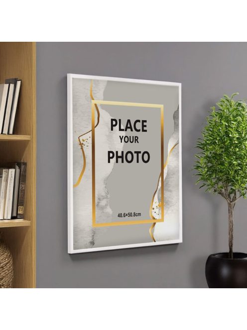 Декоративна рамка за снимка, Бяла, 40.6x50.8см