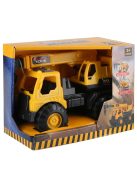 Камион с кран с подвижен подемен лост, 23x12x18cm, Жълт, 3+ години