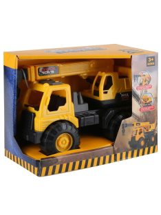   Камион с кран с подвижен подемен лост, 23x12x18cm, Жълт, 3+ години