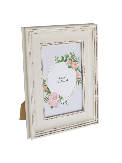 Рамка за снимка 10х15 см, VINTAGE  бяла