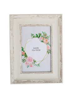 Рамка за снимка 10х15 см, VINTAGE  бяла