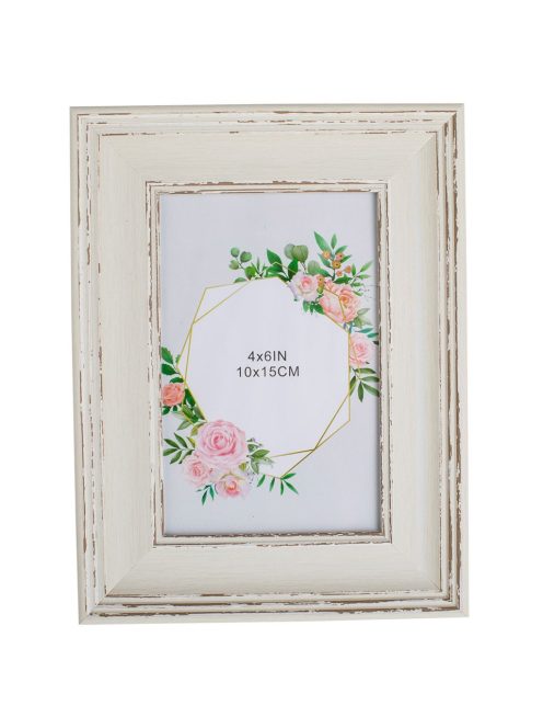 Рамка за снимка 10х15 см, VINTAGE  бяла