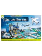 Писта - летище със самолет и 4 превозни средства, 57x7x37 cm, 3+ години