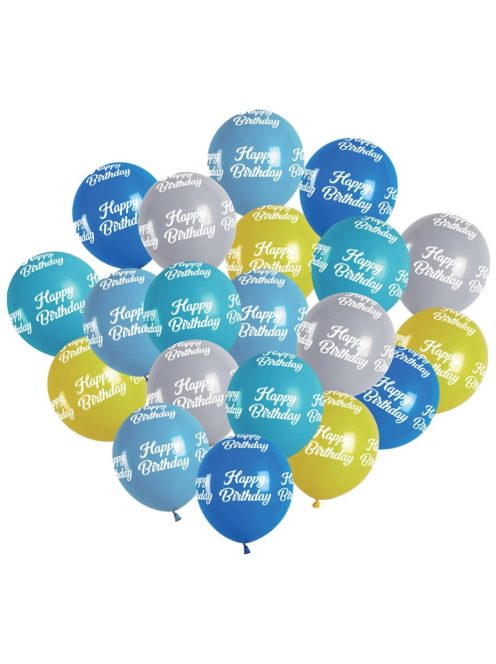 Комплект балони (20ч) Happy Birthday boy, Латекс, Party balloon set, 23 cm