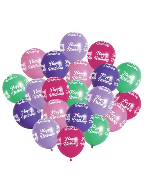 Комплект балони (20ч) Happy Birthday, Латекс, Party balloon set, 23 cm