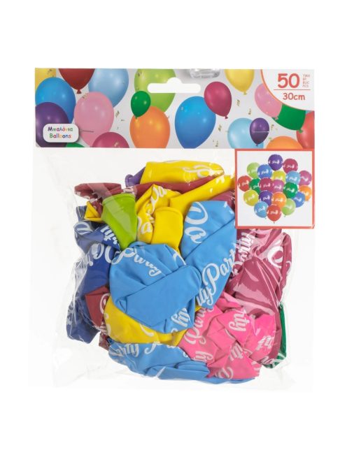 Комплект балони (50ч) Парти, Латекс, Party balloon set, 30 cm