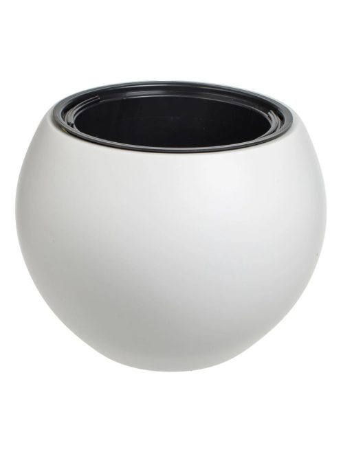 Пластмасова саксия кръгла бяла 40x30cm, 9 л