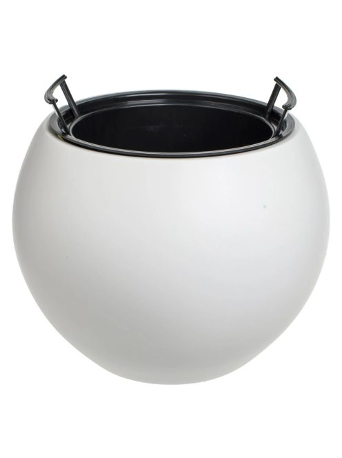 Пластмасова саксия кръгла бяла 40x30cm, 9 л