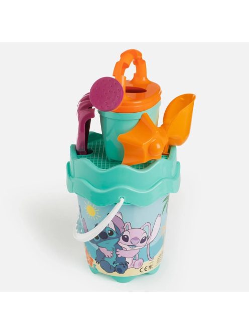 Плажна кофичка с 4 аксесоари Stitch, 16x20 см