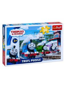   Пъзел Влакчето ТОМАС ЖП Състезание (30ч.), Thomas & Friends Trefl puzzle, 18230