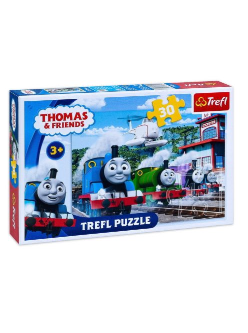 Пъзел Влакчето ТОМАС ЖП Състезание (30ч.), Thomas & Friends Trefl puzzle, 18230