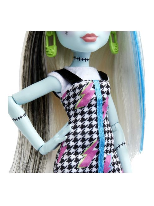 Кукла Monster HighФранки Щайн, с къса рокля и розови обувки, 27 cm