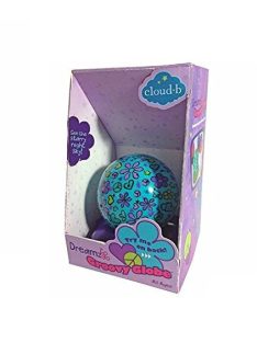   Нощна прожекционна лампа ГЛОБУС за детска стая от CloudB, Groovy Globe, Aqua Flowers and Hearts