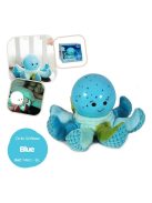 Нощна прожекционна лампа ОКТОПОД плюш за детска стая от CloudB Octo Softeez, Синя