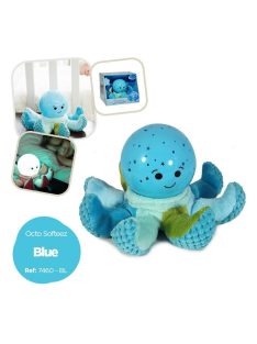   Нощна прожекционна лампа ОКТОПОД плюш за детска стая от CloudB Octo Softeez, Синя