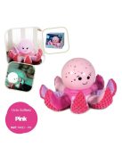 Нощна прожекционна лампа ОКТОПОД плюш за детска стая от CloudB Octo Softeez, Розова