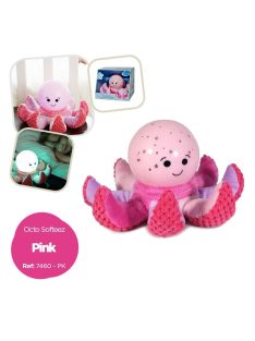   Нощна прожекционна лампа ОКТОПОД плюш за детска стая от CloudB Octo Softeez, Розова