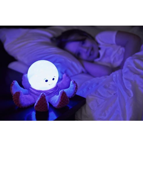 Нощна прожекционна лампа ОКТОПОД плюш за детска стая от CloudB Octo Softeez, Розова