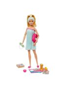 КУКЛА Барби в СПА център, Barbie Wellness Spa Doll Blonde with Puppy, 30 cm,  GJG55