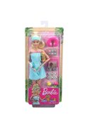 КУКЛА Барби в СПА център, Barbie Wellness Spa Doll Blonde with Puppy, 30 cm,  GJG55
