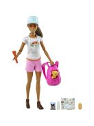 Кукла Барби На поход с домашен любимец 30 cm, Barbie Hiking Doll, 32x14x6 cm