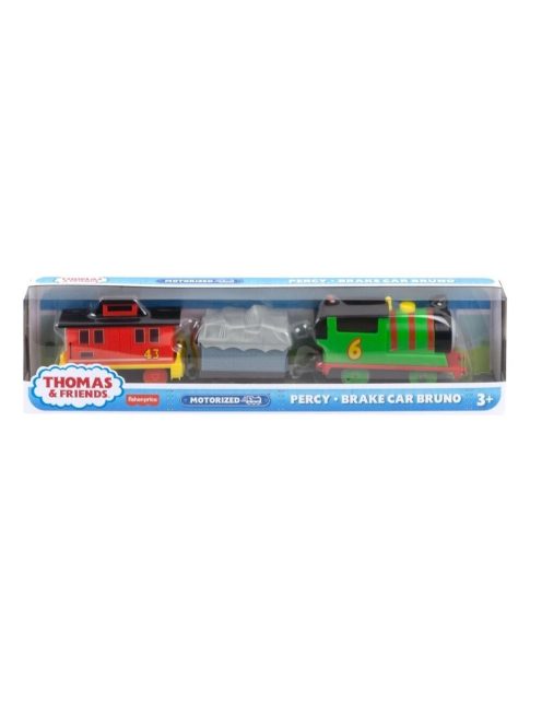 Влакче ПЪРСИ Thomas & Friends, Percy & Brake Car Brun от серията Trackmaster на Fisher Price, HHN44