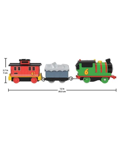 Влакче ПЪРСИ Thomas & Friends, Percy & Brake Car Brun от серията Trackmaster на Fisher Price, HHN44