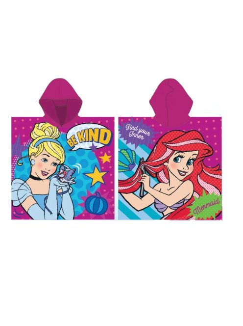 Детско пончо Disney Princess, 55x110cm, 2+ години