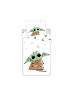   Детски спален комплект Междъзвездни войни - Бебето Йода, Disney Star Wars - Baby Yoda bedding set, 140x200cm, Бял