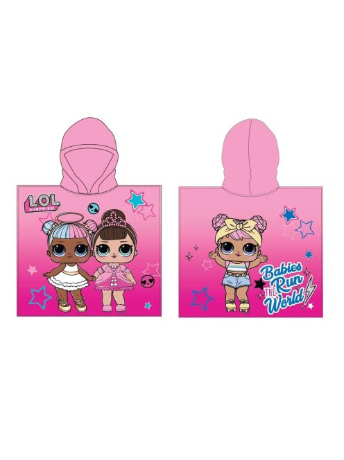 Детско пончо Disney LOL Surprise, 55x110 см, Многоцветен