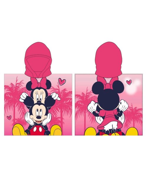 Детско пончо Disney Minnie and Mickey Mouse, 55x110 см, Многоцветен