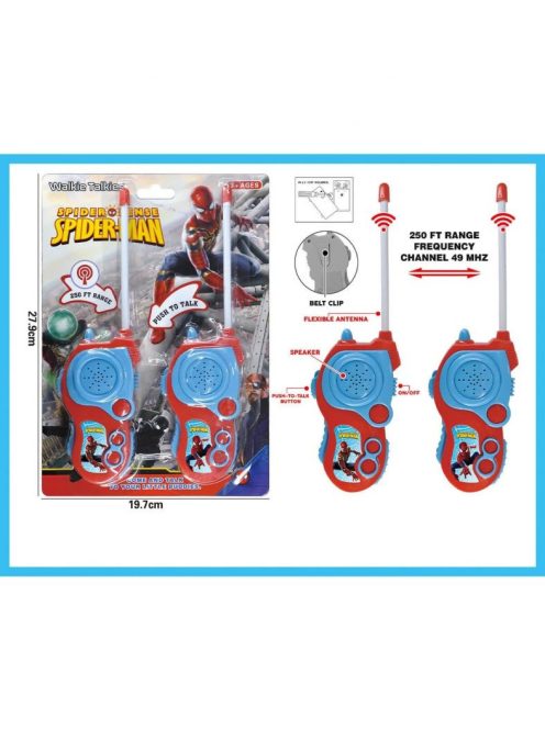 Детско Уоки-Токи Спайдърмен, Disney Spiderman Walkie Talkie, Обхват до 75 cm, 20x28 cm