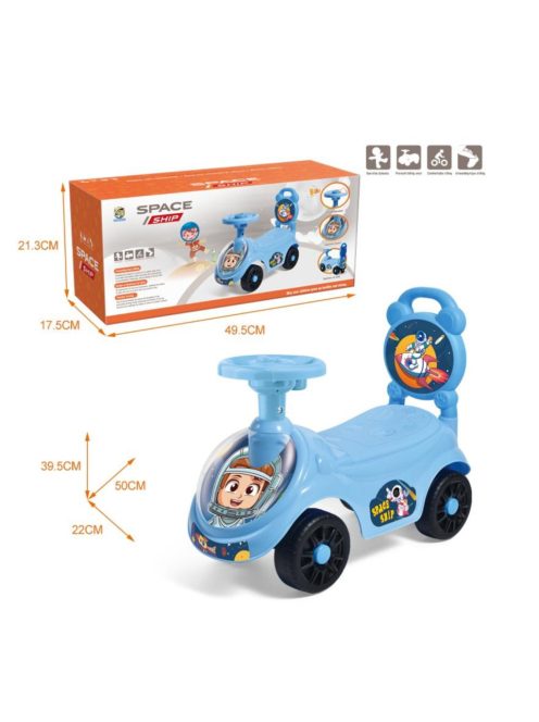Детска кола за баланс и прохождане Space Ship, Със звуци, 50 х 40 х 22 см, 3 + години