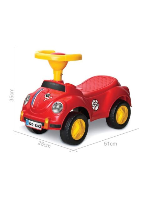 Детска кола за баланс и прохождане Beetles, С бутон за сигнализация, 50 х 42 х 23 см, 1,5 + години