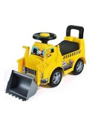 Детска кола за баланс и прохождане Булдозер, С бутон за сигнализация и отваряща се седалка, 71 х 24 х 25 см, 1,5 + години