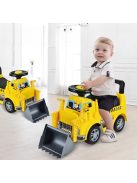Детска кола за баланс и прохождане Булдозер, С бутон за сигнализация и отваряща се седалка, 71 х 24 х 25 см, 1,5 + години