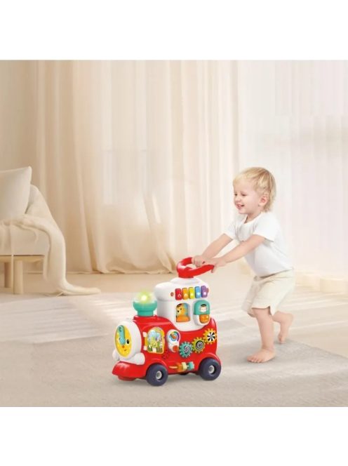 Детско влакче за баланс и прохождане Hola 4 в 1, Със звукови и светлинни ефекти, 76x 22 x 40 cm, 1,5 + години